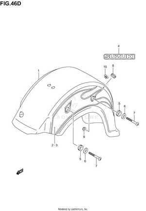 Rear Fender (vl800zk4) Schematic