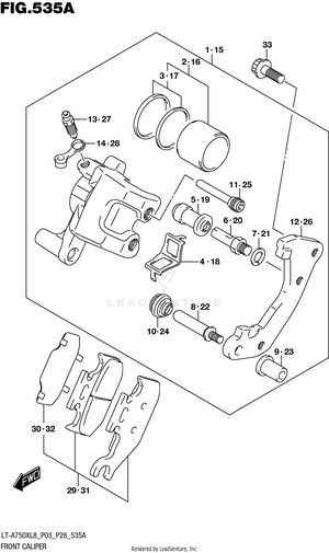 Front Caliper Schematic