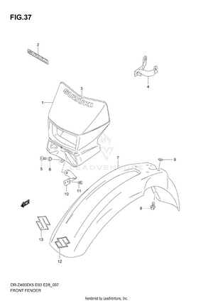 Front Fender Schematic