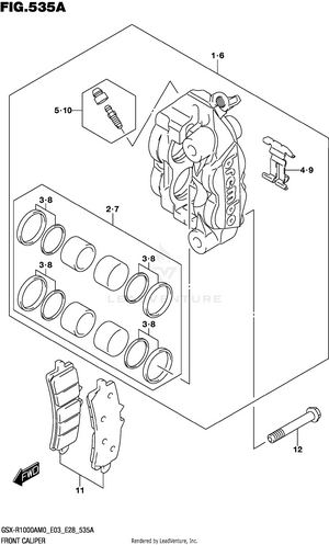 Front Caliper Schematic
