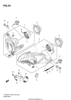 Headlamp (lt-a400fl3 P28) Schematic