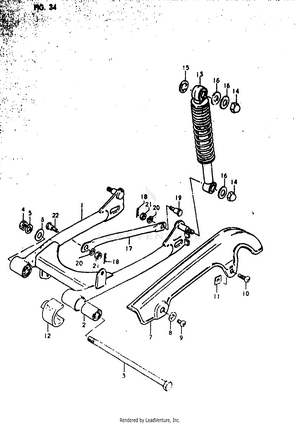 Rear Swinging Arm (rm50c) Schematic
