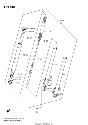 Front Fork Damper Schematic