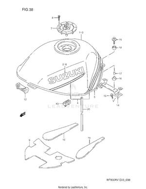 Fuel Tank (model R/s) Schematic