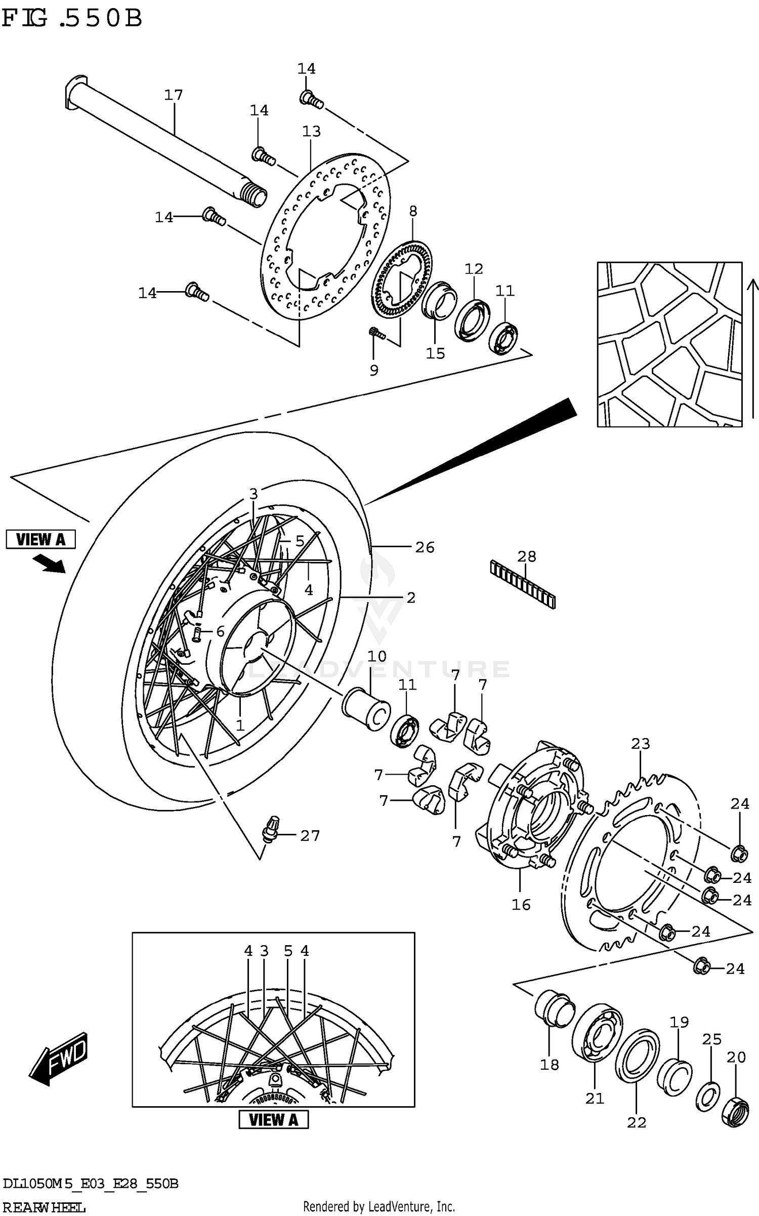 REAR WHEEL (DL1050RJ)