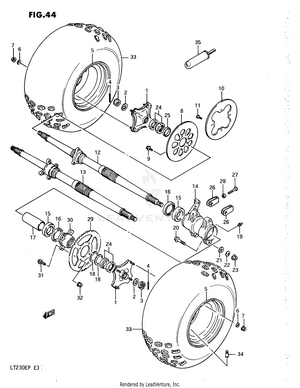 Rear Wheel (model H) Schematic