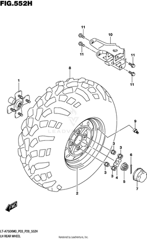 Lh Rear Wheel (lt-a750xpzm0 P28) Schematic