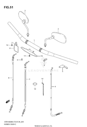 Handlebar (model K6/k7/k8) Schematic