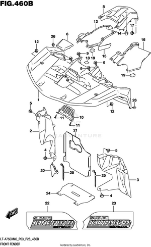 Front Fender (lt-a750xm0 P28) Schematic