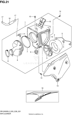 Air Cleaner (dr-z400sl3 E33) Schematic