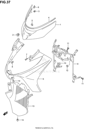Front Leg Shield (model K3/k4) Schematic