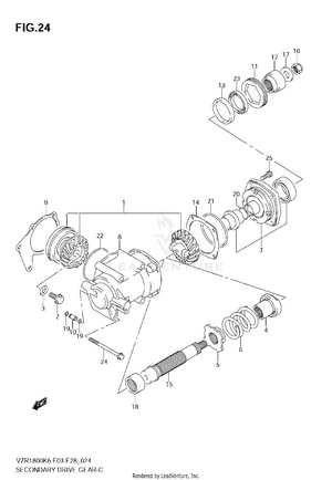 Secondary Drive Gear (model K6/k7) Schematic
