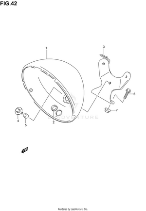 Headlamp Housing (model K1/k2/k3/k4) Schematic