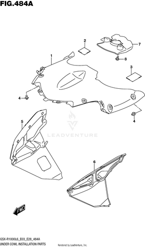 Under Cowl Installation Parts Schematic