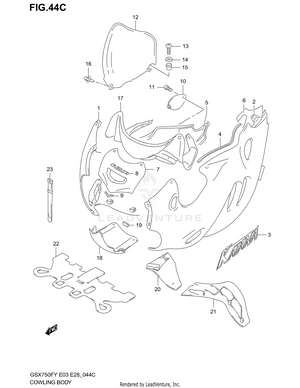 Cowling Body (model K1) Schematic