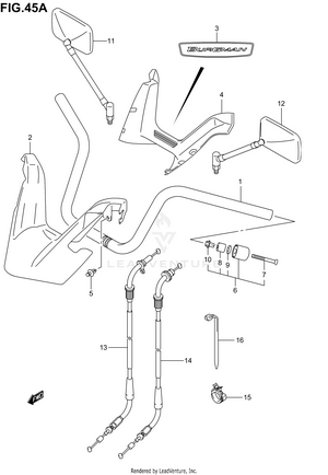 Handlebar (model K4,an400k5/k6) Schematic