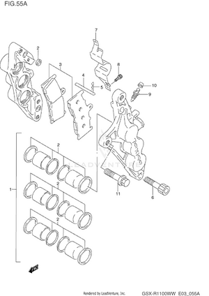 Front Calipers (model S/t/v/w) Schematic