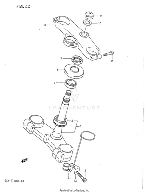 Steering Stem (model K) Schematic