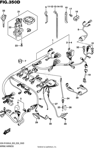 Wiring Harness (gsx-r1000al6 E28) Schematic