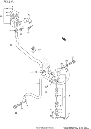 Rear Master Cylinder (model S/t/v/w) Schematic
