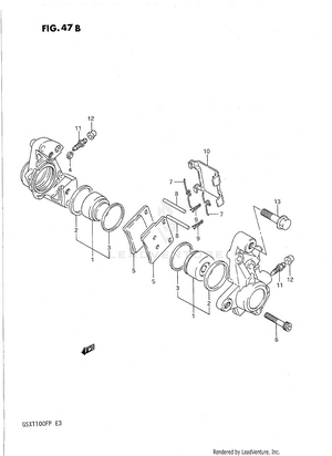 Front Calipers (model P) Schematic