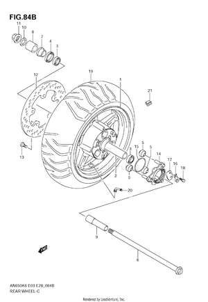 Rear Wheel (an650k8/k9) Schematic
