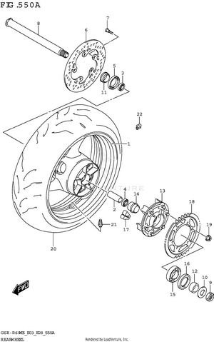 Rear Wheel (gsx-r600) Schematic