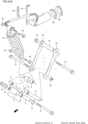 Rear Cushion Lever (model S/t/v/w) Schematic
