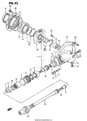 Propeller Shaft - Final Drive Gear Schematic