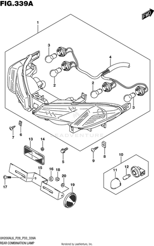 Rear Combination Lamp (uh200al6 P28) Schematic