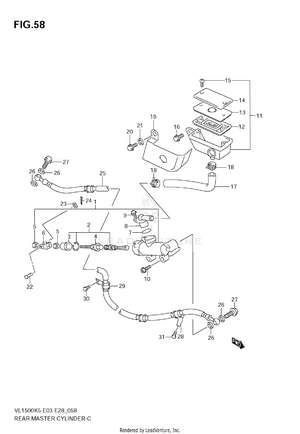 Rear Master Cylinder Schematic