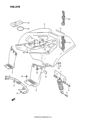 Rear Fender (model M/n/p/r/s) Schematic
