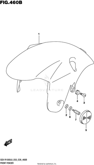Front Fender (gsx-r1000l8 E33) Schematic
