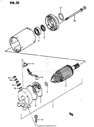 Starting Motor (gs1100e7./ed) Schematic