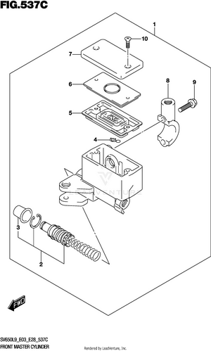 Front Master Cylinder (sv650al9 E28) Schematic