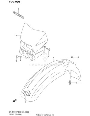Front Fender (model K3/k4) Schematic