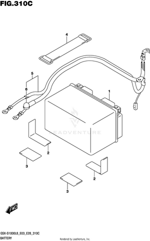 Battery (gsx-s1000al8 E28) Schematic