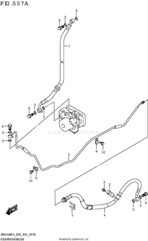 Rear Brake Hose Schematic
