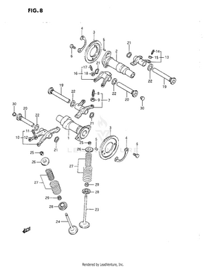 Camshaft-valve Schematic