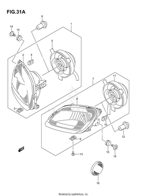 Headlamp (model K5) Schematic