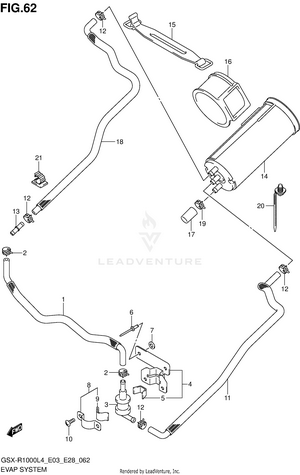 Evap System (gsx-r1000l4 E33) Schematic