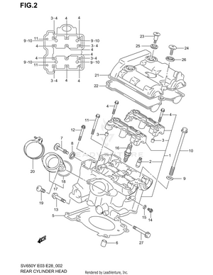 Rear Cylinder Head Schematic