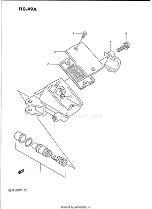 Front Master Cylinder (model K/l/m/n/p) Schematic