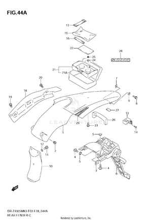 Rear Fender (model K7/k8) Schematic