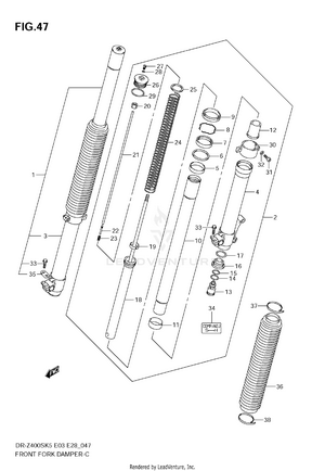 Front Fork Damper Schematic