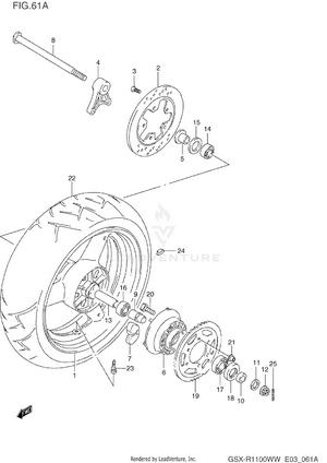 Rear Wheel (model S/t/v/w) Schematic