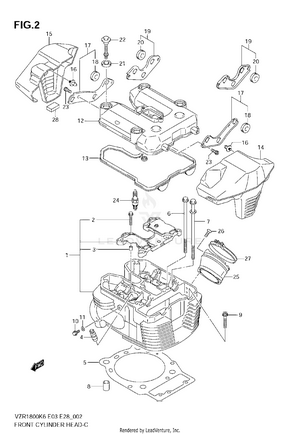 Front Cylinder Head Schematic
