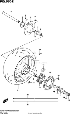 Rear Wheel (gsx-s1000za) Schematic