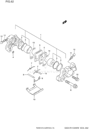 Rear Caliper (model P/r) Schematic