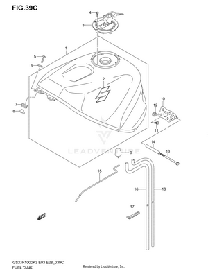 Fuel Tank (gsx-r1000zk4 E28) Schematic